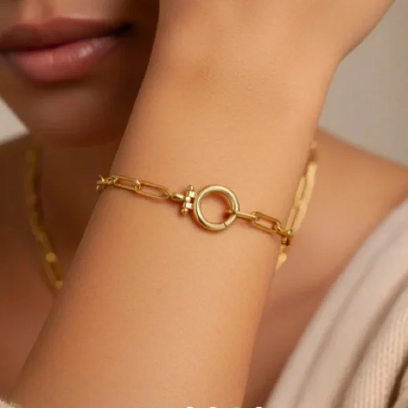 Mint Paperclip Bracelet - Picture 2 of 3